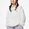 Li Ning Sports Lifestyle Series Logo Embroidered Fleece Warm Casual Long Sleeve Sweatshirt Unisex sweatshirt Off-White AWDSF71-7