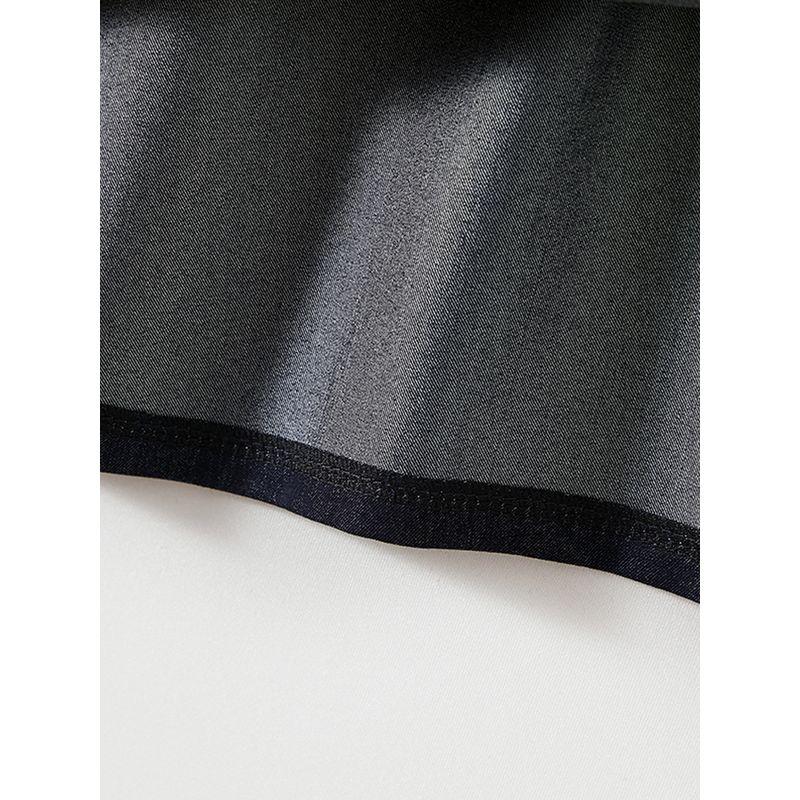 Sea Soul Stylish Polo Dress! Women's Summer Washed Denim Cotton Chest Pocket Front Zipper Dress Drape Feet
