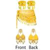Danse du Ventre Danse Orientale Ensemble Foulard de Hanche Scintillant et Haut Lehenga Sans Manches Manchettes