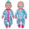 Children's 18-Inch Doll Dress-Up Onesie with Zipper and Accessories