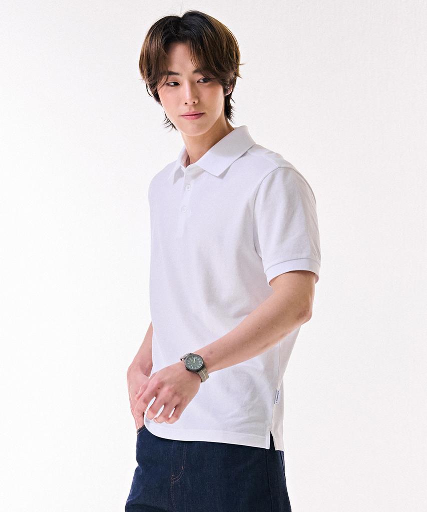 CHASECULT Unisex Essential Cool Pique Collared T-Shirt-Dbzu5701D01