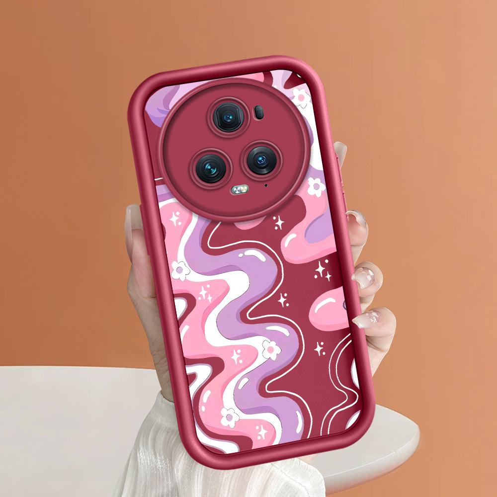 Weiches Silikon-Telefongehäuse mit quadratischem Leiterdruckmuster, vollständige Kameraabdeckung, stoßfeste Gummischutzhülle für Huawei Honor