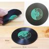 2 Vintage Vinyl Record Drink Coaster Non-slip Cup Coffee Coaster Heat Resistant Table Mat Decoration Random Color