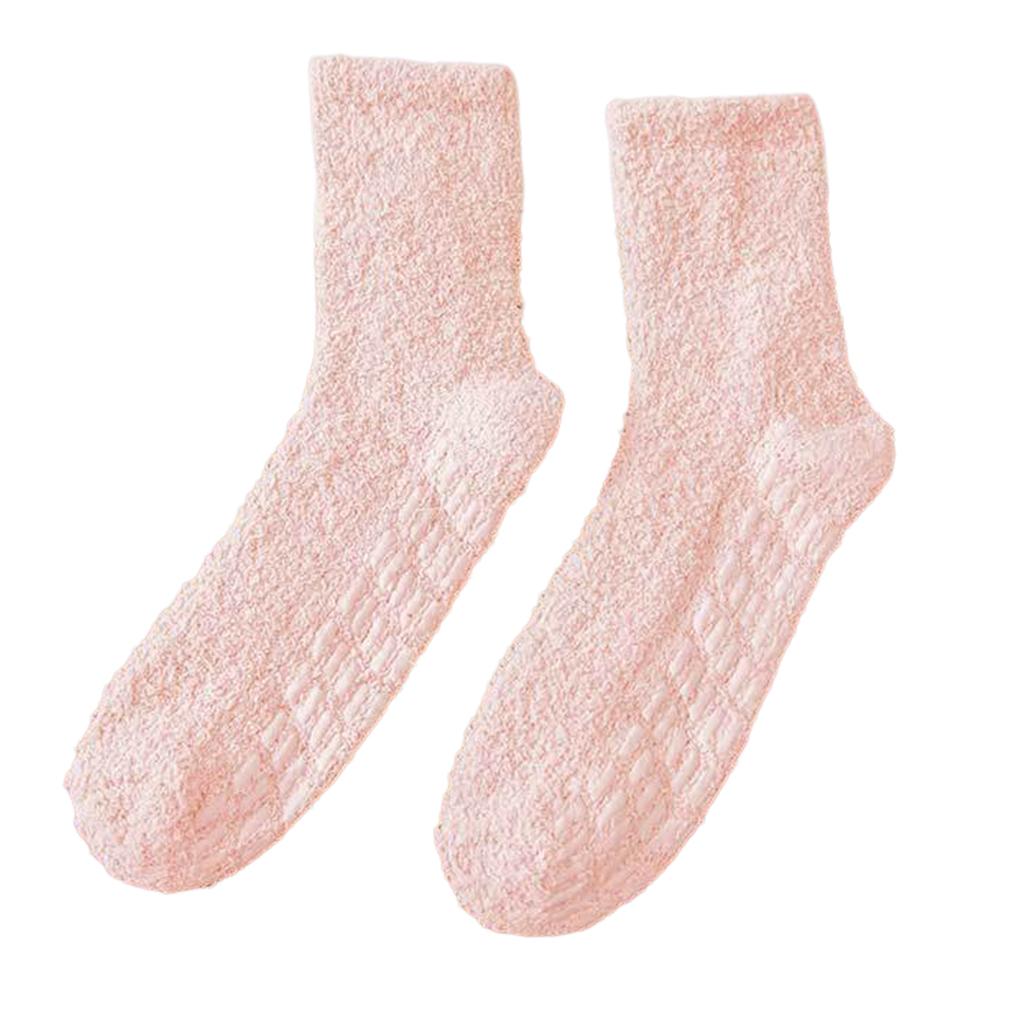 1 Pair Polyester Woman Sock Washable Reusable Casual Breathable Thermal Winter Autumn Replacement Household Floor Socks