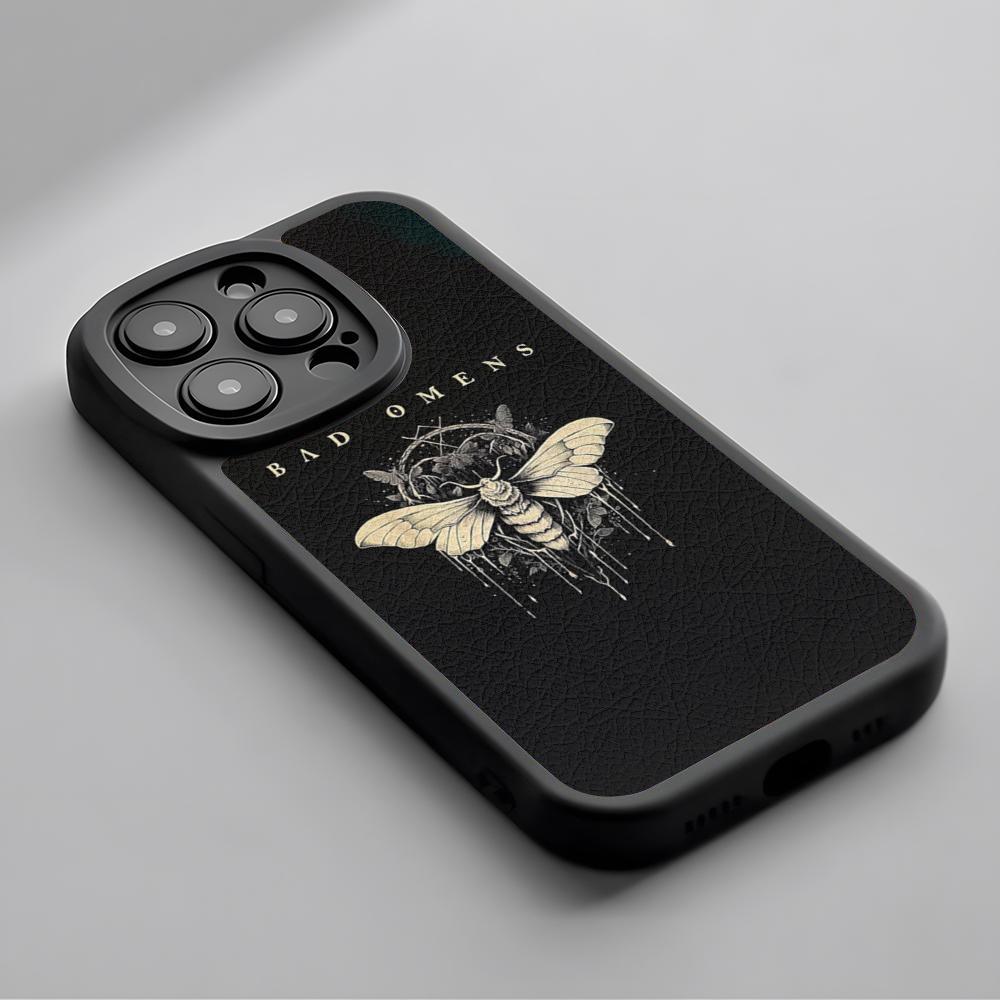 

Cool fashion Badd Omens band poster Phone Case For iPhone 16 15 14 13 12 11 Plus Pro Max Lambskin Silicone Cover black iPhone 16
