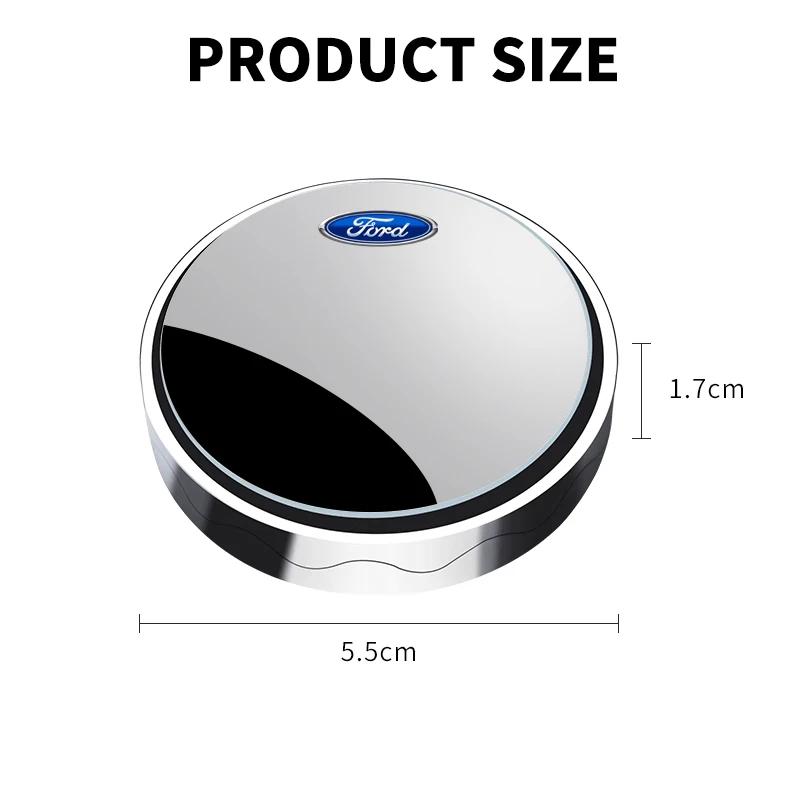 Auto Zusatz-Rückspiegel Konvexer Spiegel Runder Rahmen Weitwinkelspiegel für Ford Ranger Focus Kuga Mustang Mondeo Fusion Esco Fiesta