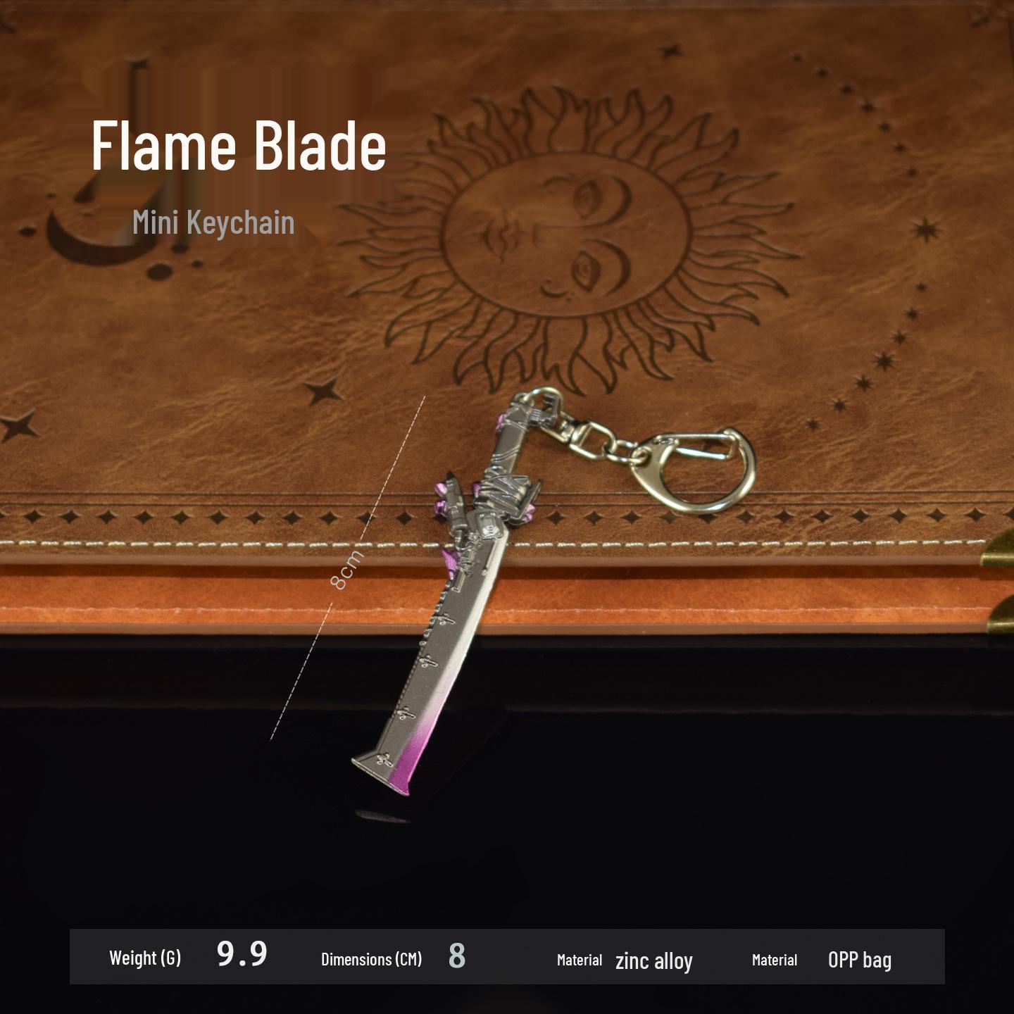

PUBG Mini Keychain Flame Knife 8cm Alloy Metal Ornament Model Toy