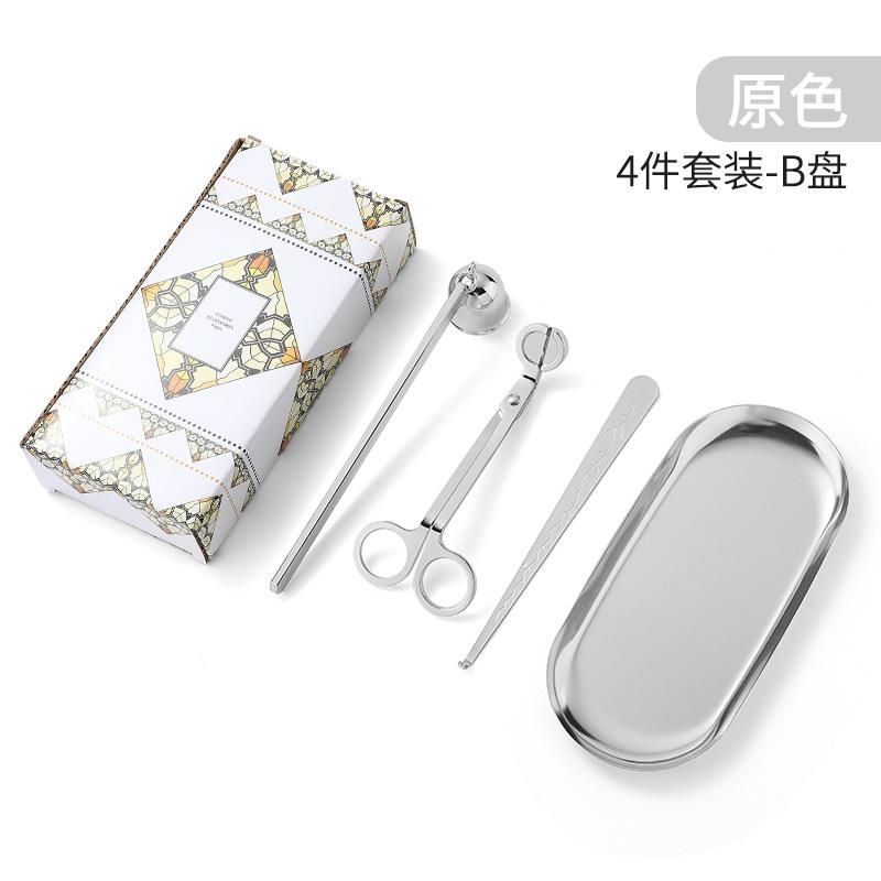 Stainless Steel 3-Piece DIY Candle Tool Set - Candle Extinguishing Cover Wick Trimmer & Extinguisher for Scented Candles