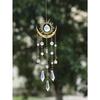 1pc Gold Flame Moon Crystal Pendant Sunlight Catcher Outdoor Garden Ab Colourful Hanging Decorations Hanging Ornaments