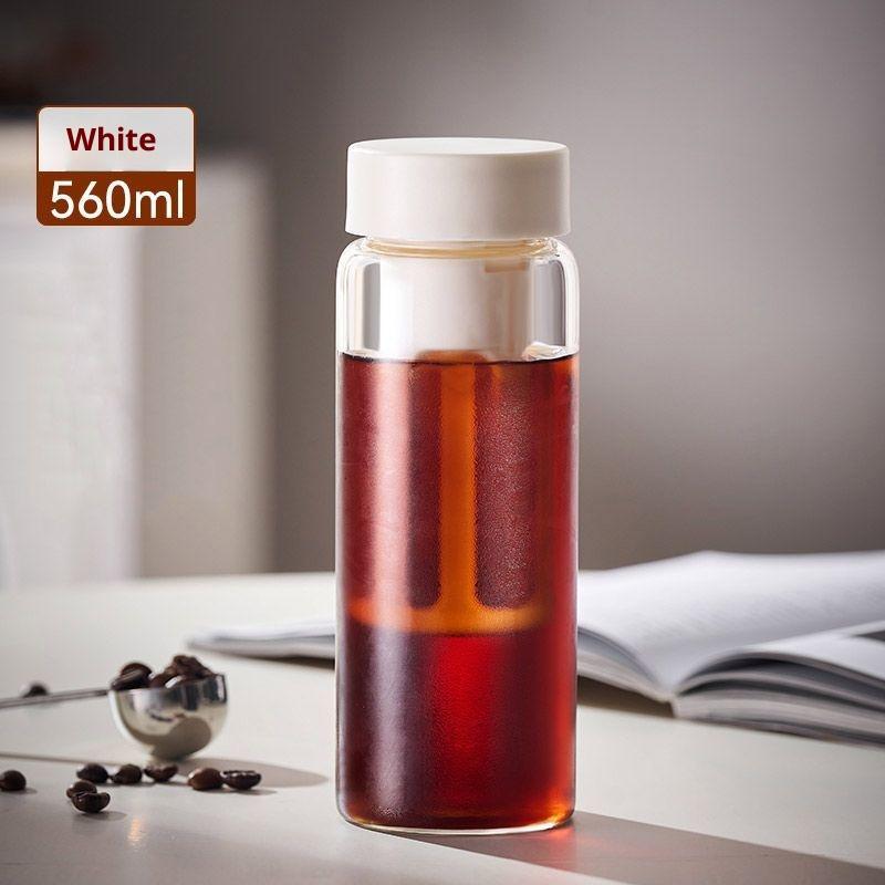 Gianxi Glass Cold Brew Coffee Mug Portable Travel Cold Brew Bottle Glass Cold Brew Cup American Summer Cold Brew Cup Glass Cup