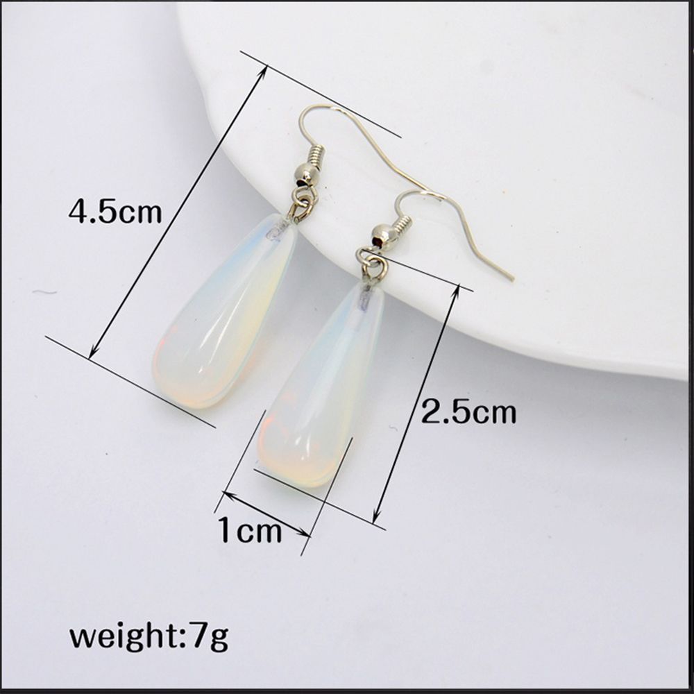 Attractive Natural Opal Hook Earrings Women Girl Gift Fashion Jewelry