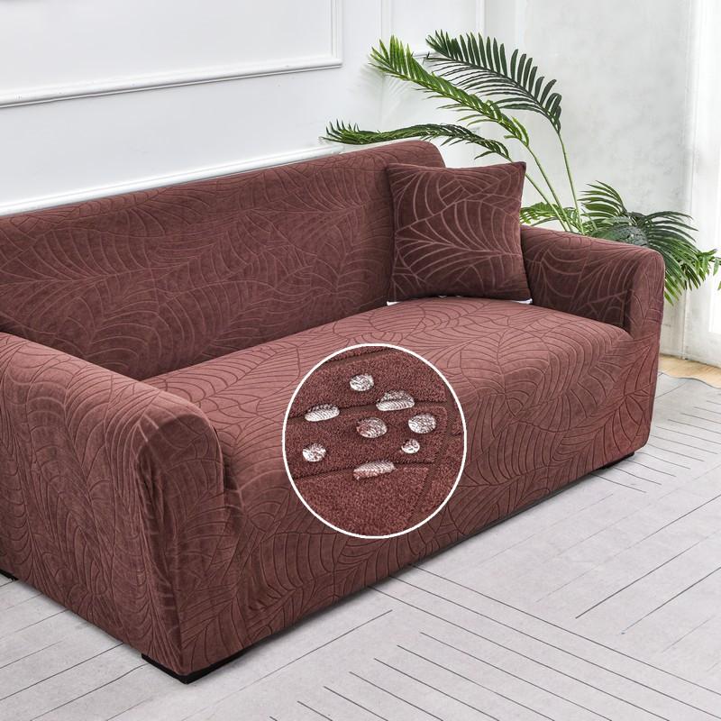 

Чехол на диван для гостиной, толстый эластичный жаккардовый чехол для дивана, кресла, 1/2/3/4-местного L-образного углового чехла для дивана 1 seater(90-140cm) кофейный