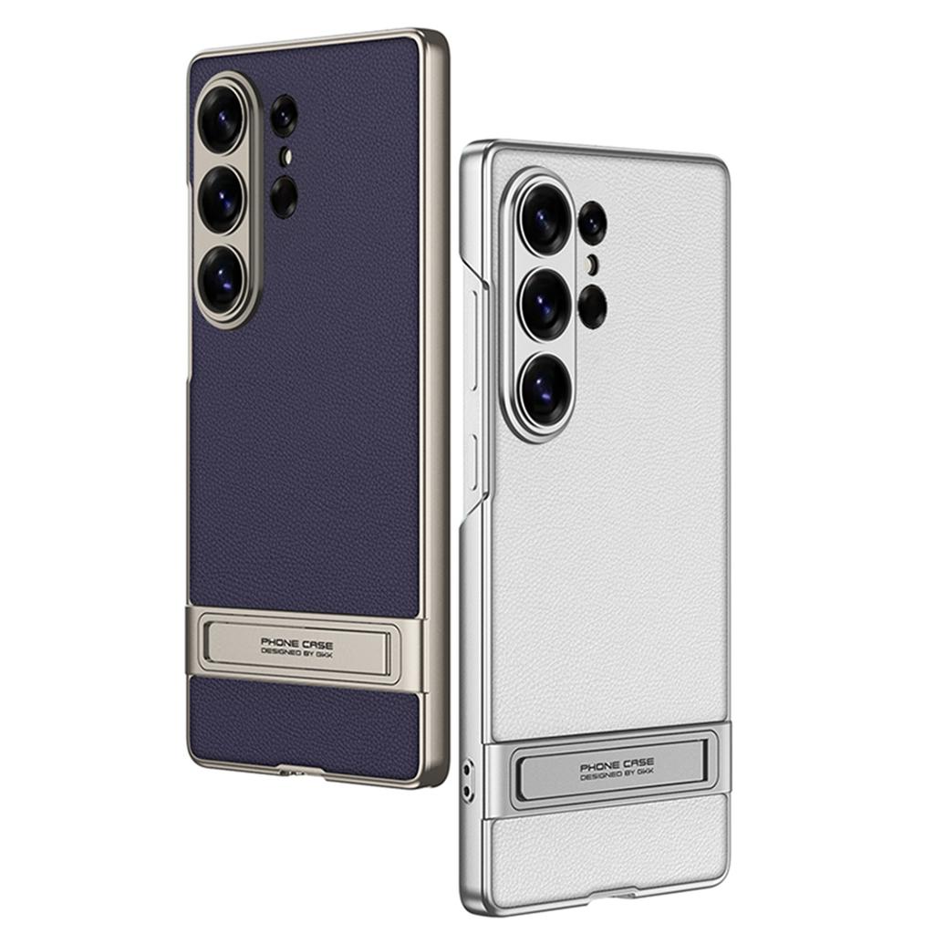 GKK For Samsung Galaxy S26 Ultra Case Slim Kickstand PC + PU Phone Back Cover