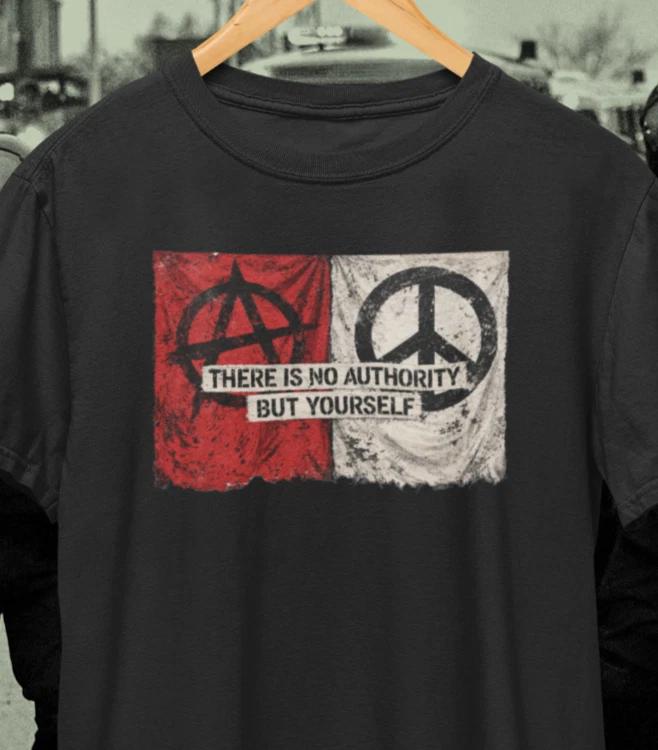 Crass No Authority Anarcho Punk Rock T-Shirt / Anarchy Peace 5000 Hardcore Tee S