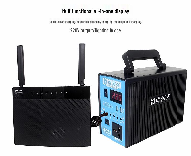 Compact Solar Power System with 220V Inverter & Enlarged Panel