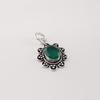 Green Onyx Gemstone 925 Sterling Silver Jewelry Elegant Pendant 1.37" For Anniversary  Gift CP-40-17