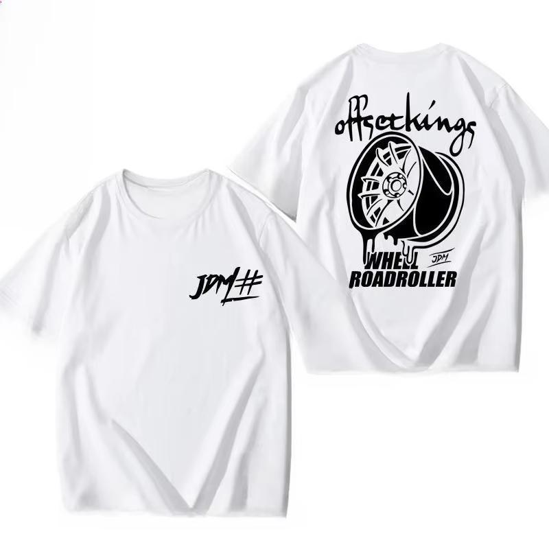 Tričko s potiskem kola RAYS Jdm Náboj Upravené auto Tričko s krátkým rukávem Pánské Dámské Čistá bavlna Poloviční rukáv Ležérní nošení Top