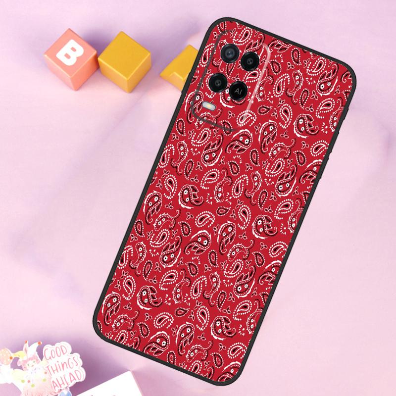 Bandana Paisley Pattern Case For Oppo A17 A57 A16 A76 A96 A60 A40 A80 A18 A38 A58 A78 A98 A15 A54 A74 A94 A6 A5 Pro