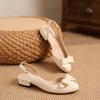 Fashion 2025 Summer New Elegant Bow Designed Back Strap Sandals for Women Shallow Mouth Comfortable Mary Jane Fashion Casual Cool Pumps