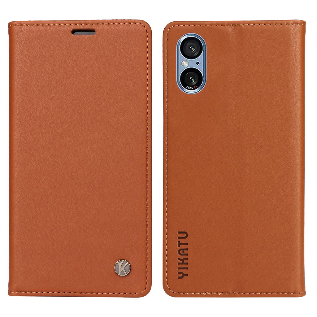 YIKATU YK-001 For Sony Xperia 10 VI Case Folio Strong Magnetic Closure Leather Phone Cover