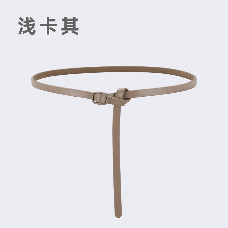 Knotted Leather Thin Belt Women'S Personality Casual Waist Chain Women'S Decorative Dress Shirt Belt