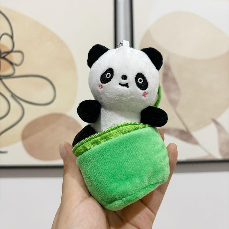 Adorable Panda Plush Keychain Soft And Cuddly Animal Toy Miniature