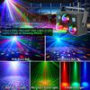 Party lights, disco DJ strobe lights, rave stage projector effects, dance club lights, with sound-enabled remote control, for parties, home shows, kar