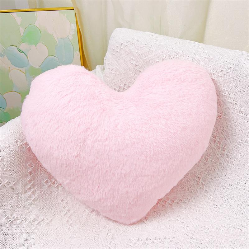 Liebeskissen Großes rotes Herzförmiges Kissen Flauschiges Herz Wurfkissen Dekorativ für Sofa Couch Bett Liebeszimmer Dekoration