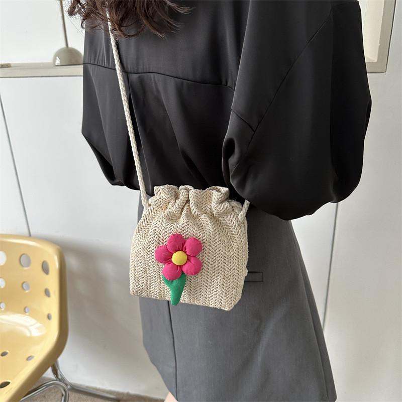 Stylish 2023 Summer Fashionable Woven Crossbody Bag For Women Chic Bucket Bag