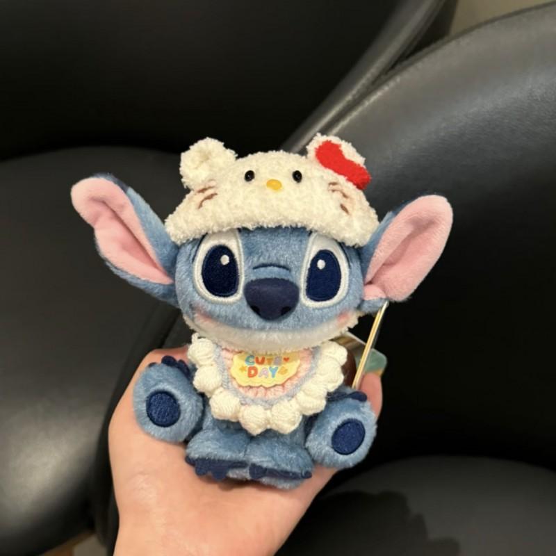 Stitch Plush Keychain Cartoon Character Pendant Cute Chef Doll Bag Charm Gift Kids