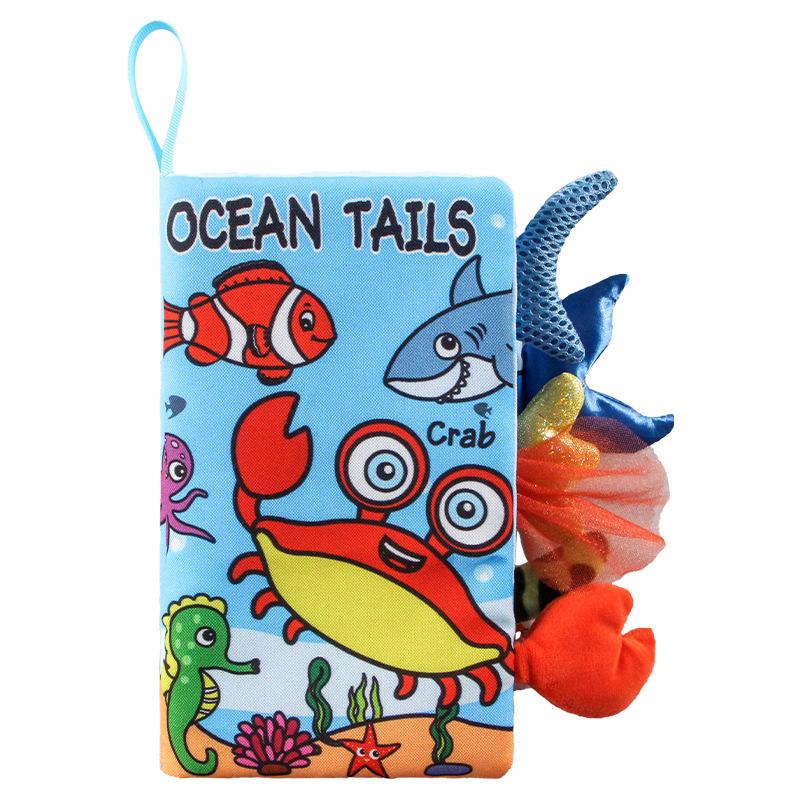 Quiet Book for Toddler Animal Cognitive Fabric Activity Busy Book Montessori Baby Book Toys Cloth Crinkle Books for Babies