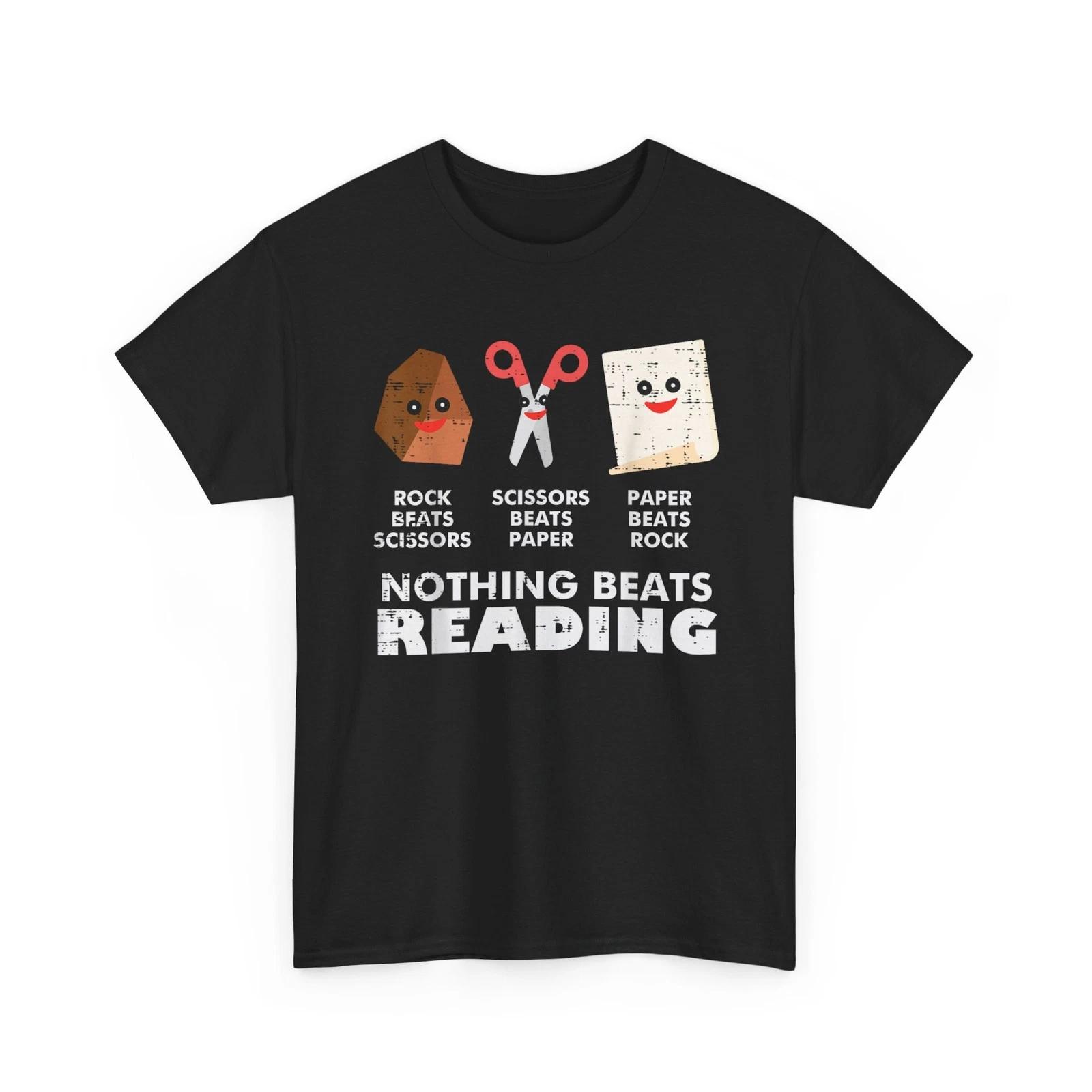 Nothing Beats Reading Shirt, Librarian Across America Bookish Funny T-Shirt 4XL