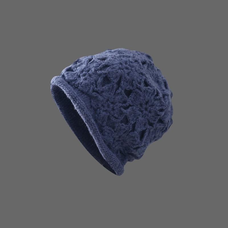 Häkelblumen-Damenmütze Gestrickte Damenmütze Multifunktionale Tragbare Kopfdekorationen für Drinnen, Draußen, Reisen, Camping