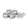 RC Wheel Rim Hub Aluminum Alloy for WPL Fj40 C14 C24 B14 B24 B16 B36 1 16 Model VehiclesSilver