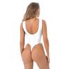 Womens High Cut Glossy Bodysuit Sleeveless One Piece Swimsuit for Yoga Swimming Fitness