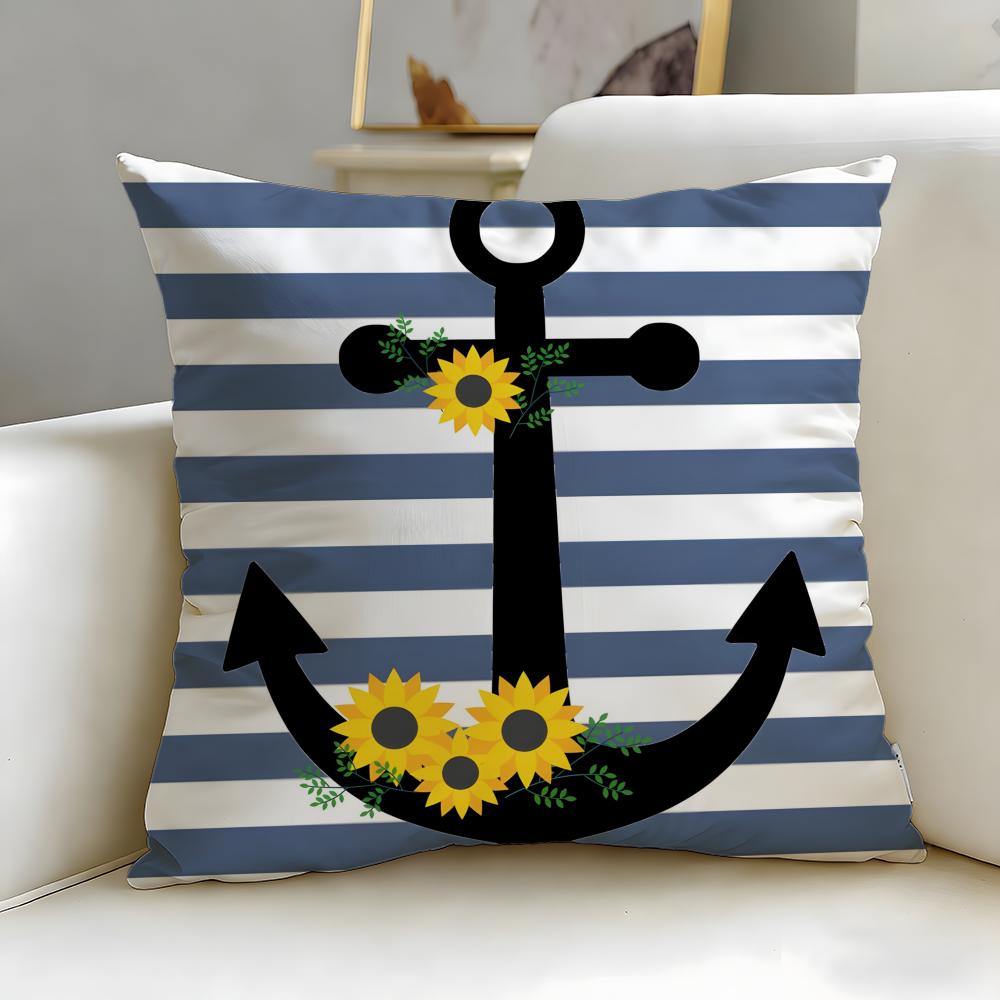 classic theme ocean sailor Cushion Cover Soft & Easy-Wash Pillow Case – Versatile for Couch, Bed, Travel and Office