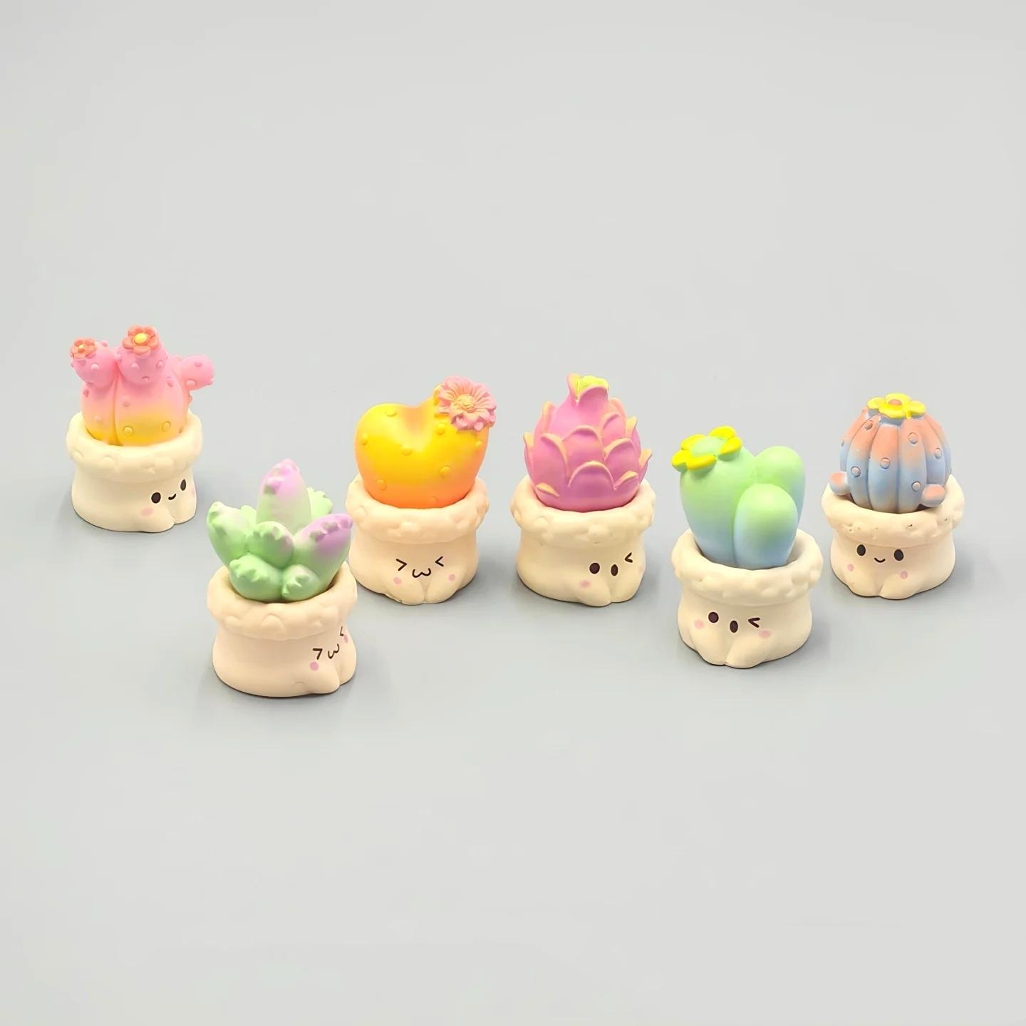 

Car Dashboard Decoration, Cute Face Succulent Planter, Mini Potted Cactus for Office Desk, Fairy Garden, for Tesla