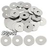 50 Pcs M6 304 Stainless Steel Flat Washers - Galvanized Thickened Metal Spacers for Indoor & Outdoor Use Rustproof 6x20x1.5mm