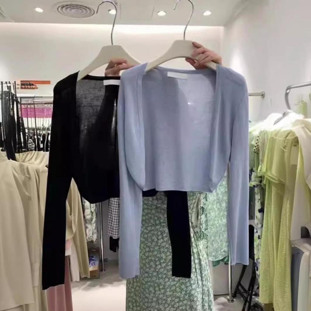 Damski kardigan z tencelu: Letni szal, jesienna cienka kurtka, top klimatyzacyjny.