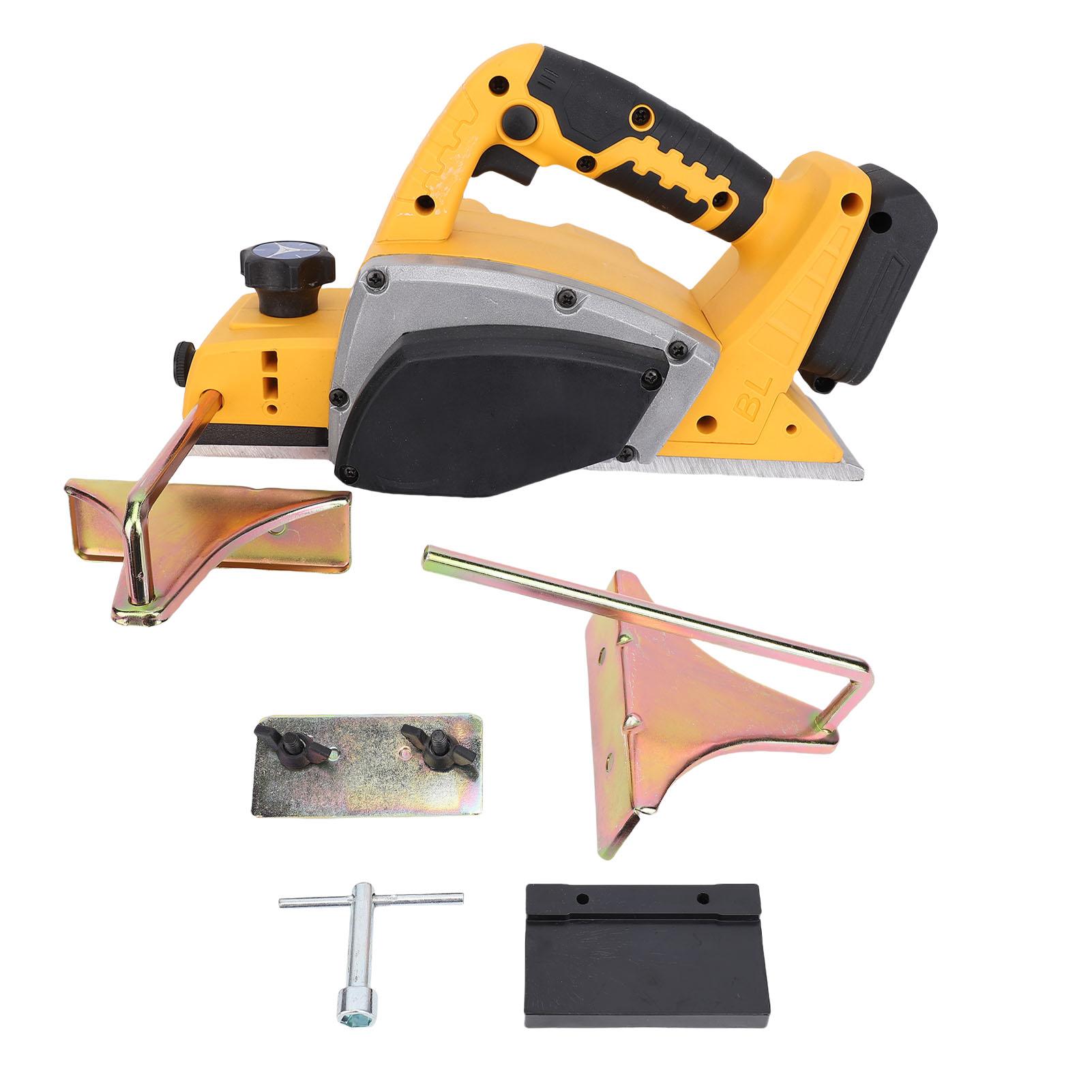 

Cordless Electric Hand Planer Fit for DCB206 15000RPM Electric Planer 3 1/4in Brushless Electric Planer for Woodworking Projects жовтий