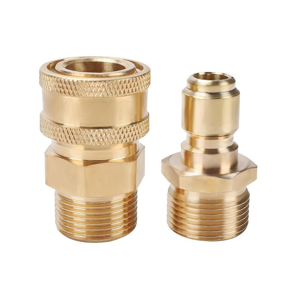 1 Pair Pressure Washer Quick Connector Fitting Quick Release Quick-connect Joint Quick-plug Water Pipe Adapter