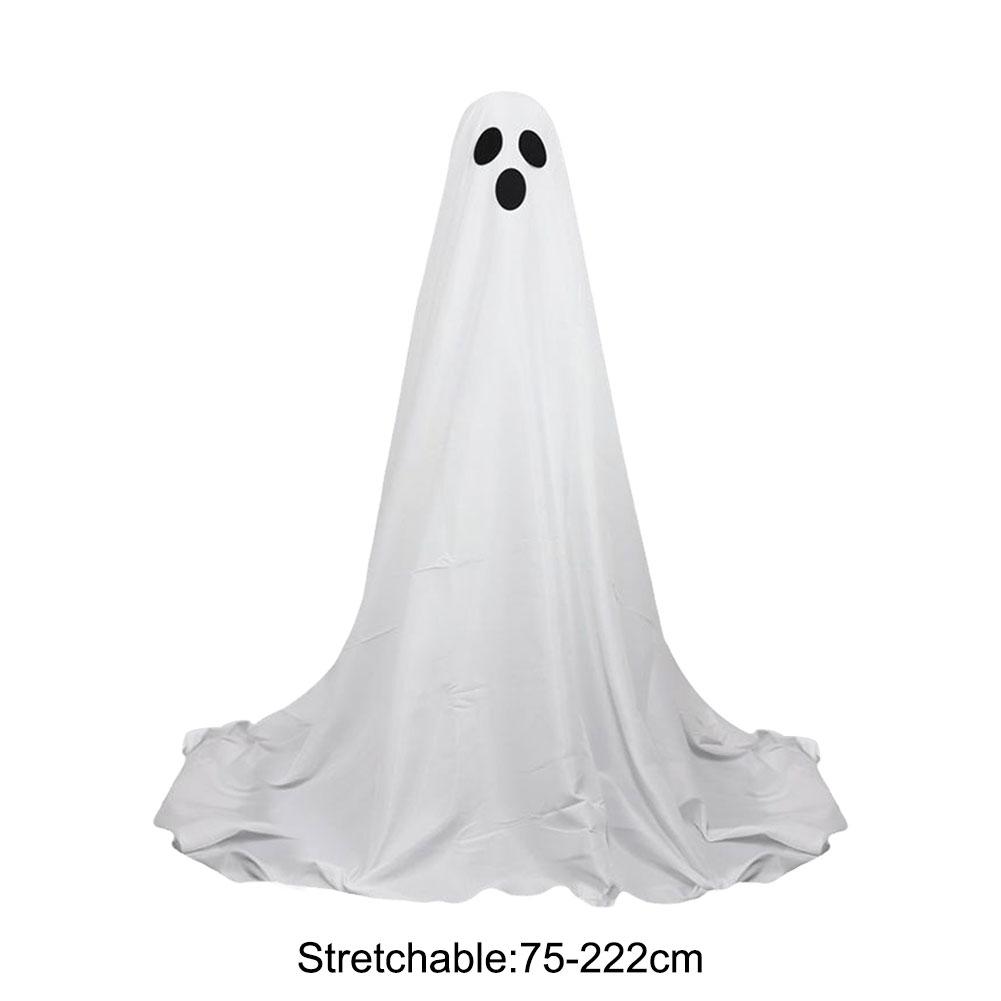 Spooky Ghost Decor Halloween Decorations Scary Standing Ghost Props with LED String Lights Outdoor Garden Yard Lawn Home Decor