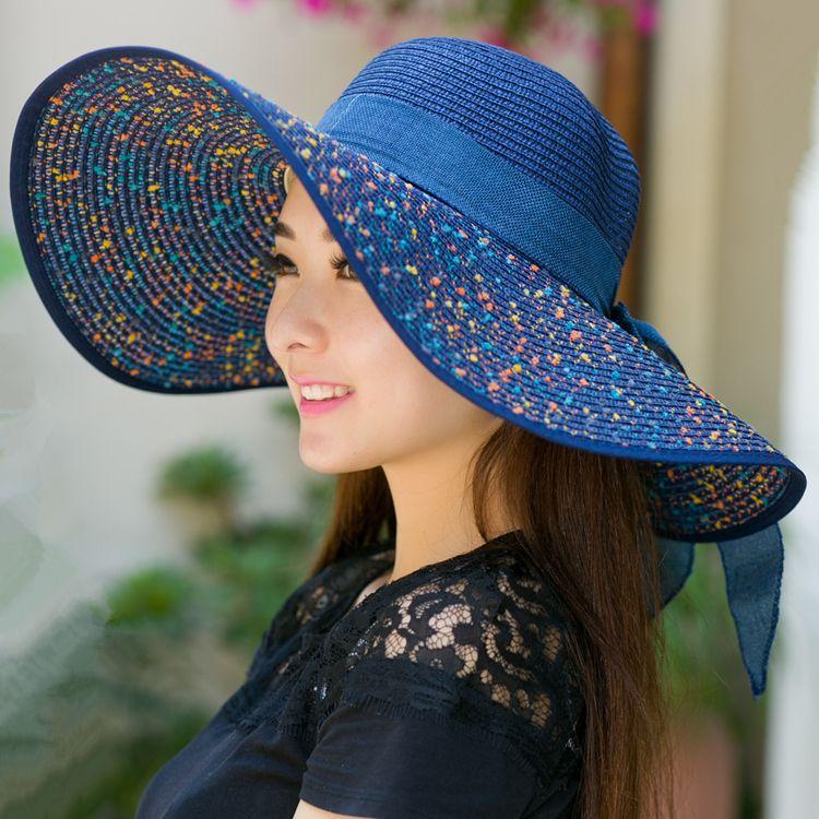 Beach Straw Hat Women Summer Beach Big Brim Sun Protection and Shade Travel Versatile Big Brimmed Cool Hat Sun Summer
