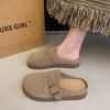 Thick-soled half-slippers women's autumn new bag head slippers women's inner height increase one pedal Boken slippers