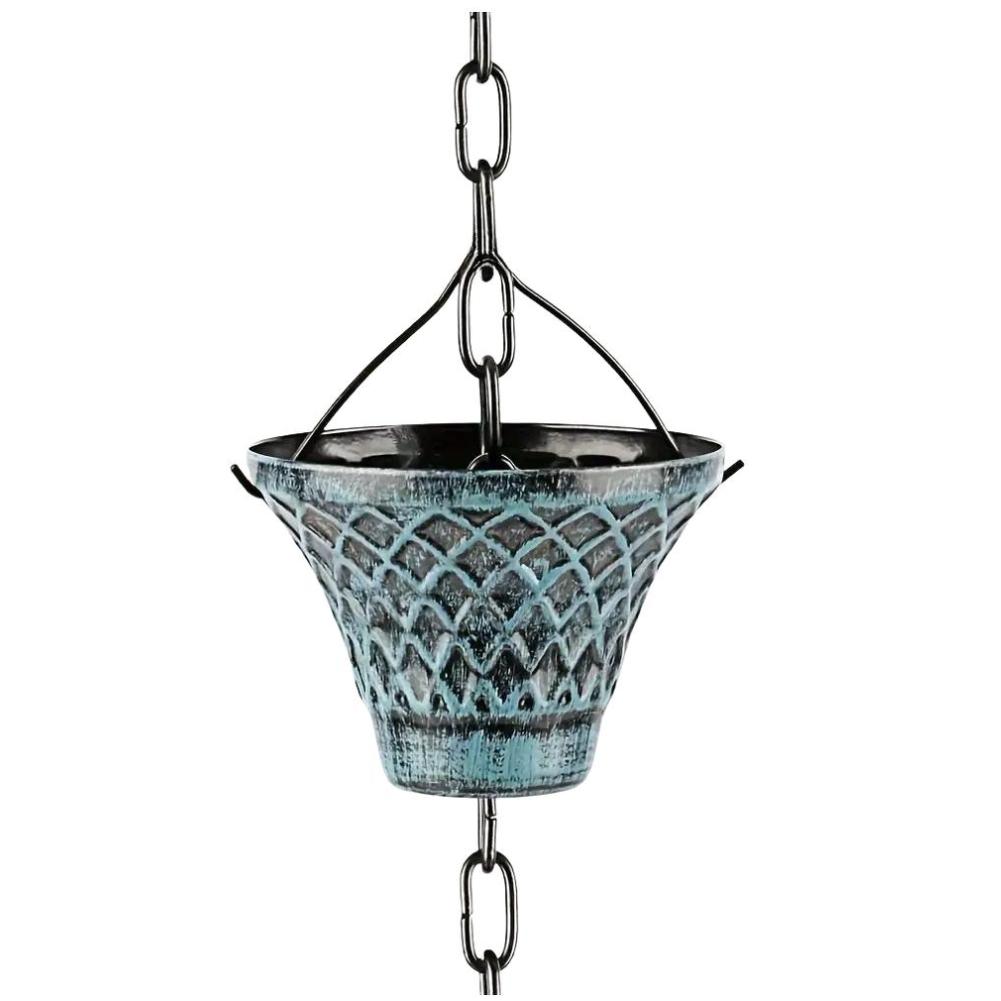 Bronze,Blue Downspout Diverter High Performance Rain Chain Decorative Rain Chain Decorative Design Metal Finish