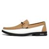 Fashion Brand Men's Round Toe Comfortable Business Soft Soled Loafers Summer New Men Fashionable Casual Breathable Hollow Leather Shoes