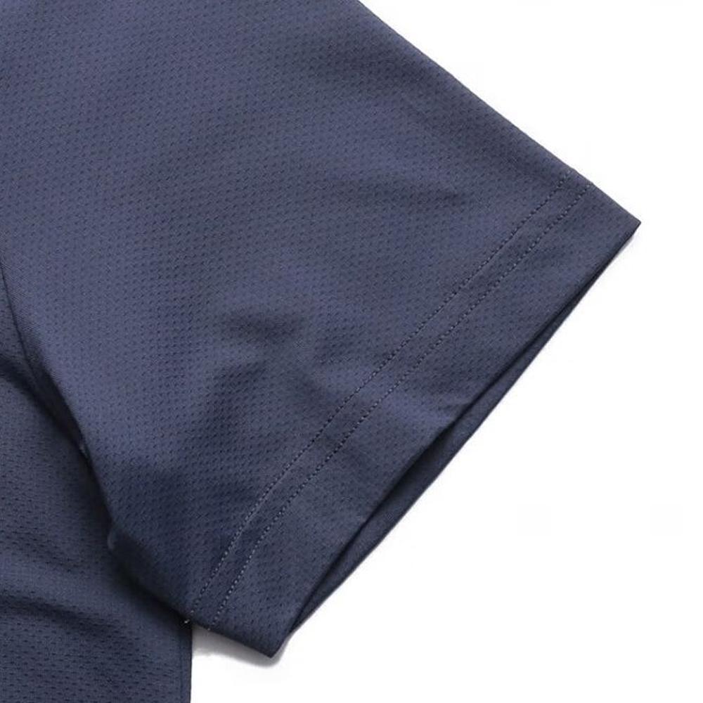 Emporio Armani EA7 Series Letter Logo Print Mesh Spliced Short Sleeve T-Shirt Men tops Blue 8NPT22-PJEMZ-1554