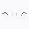 Aloeyewear [ALOXROUNZ] The Air ARA5103 C3 Ultra-light Round Oversized Transparent Peach Glasses Frame