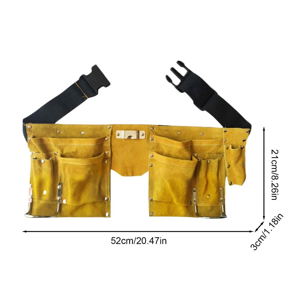 Construction Tool Belt Heavy Duty Multifunctional Bag Work Apron Tool Pouch For Garden Maintenance Home Outdoor Workshop жёлтый