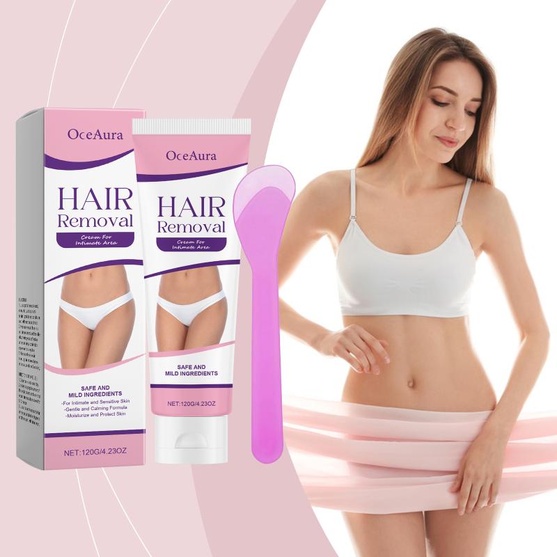 Sensitive Skin Hair Removal Cream for Bikini Area Moisturizing Painless Depilatory Slows Hair Growth for Smooth Skin